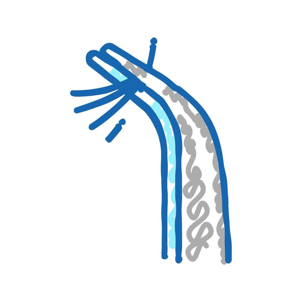 false eyelashes holding tweezer icon doodle illustration vector