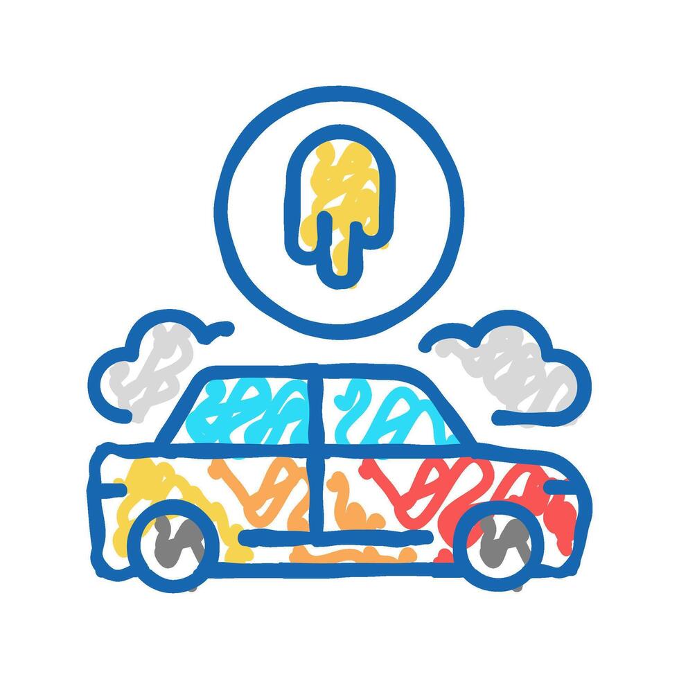 custom auto paint icon doodle illustration vector