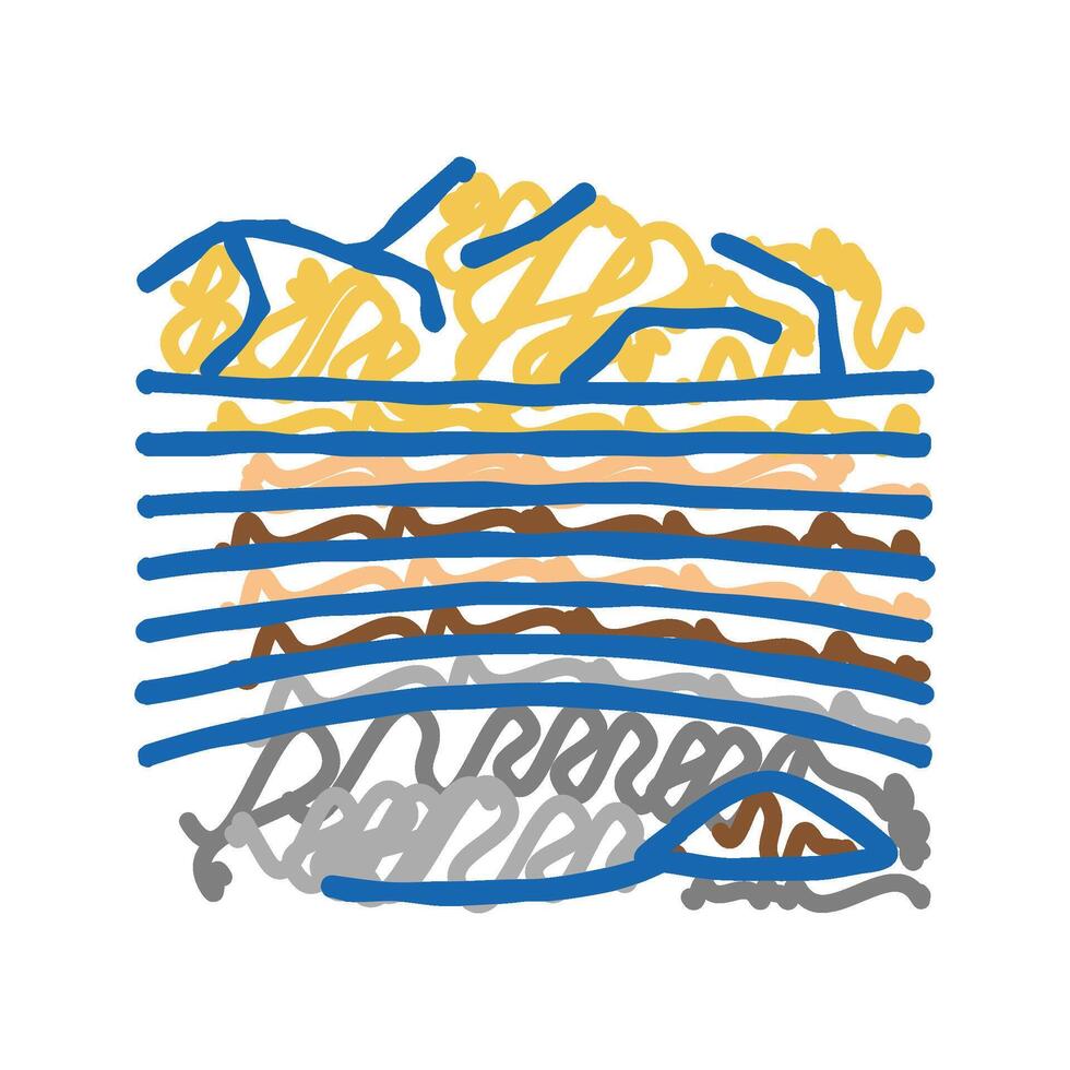 opencast goldmine icon doodle illustration vector