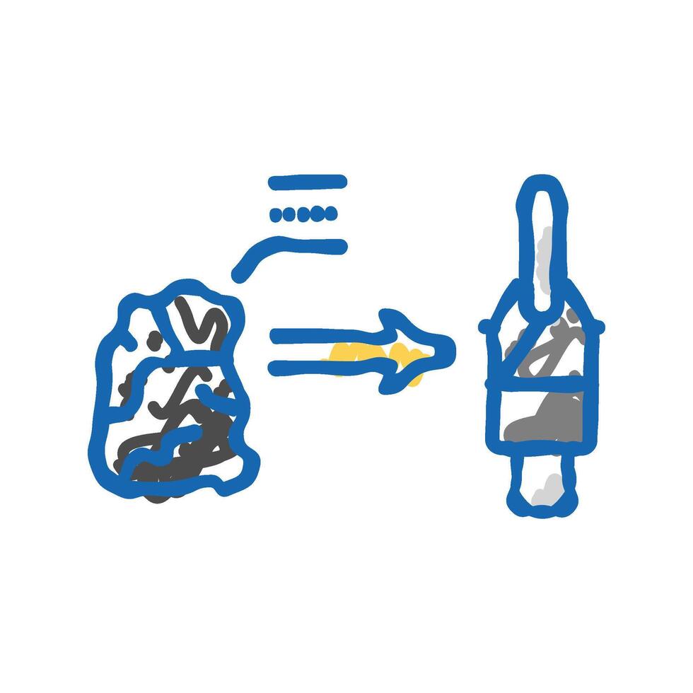 tooling materials mechanical engineer icon doodle illustration vector
