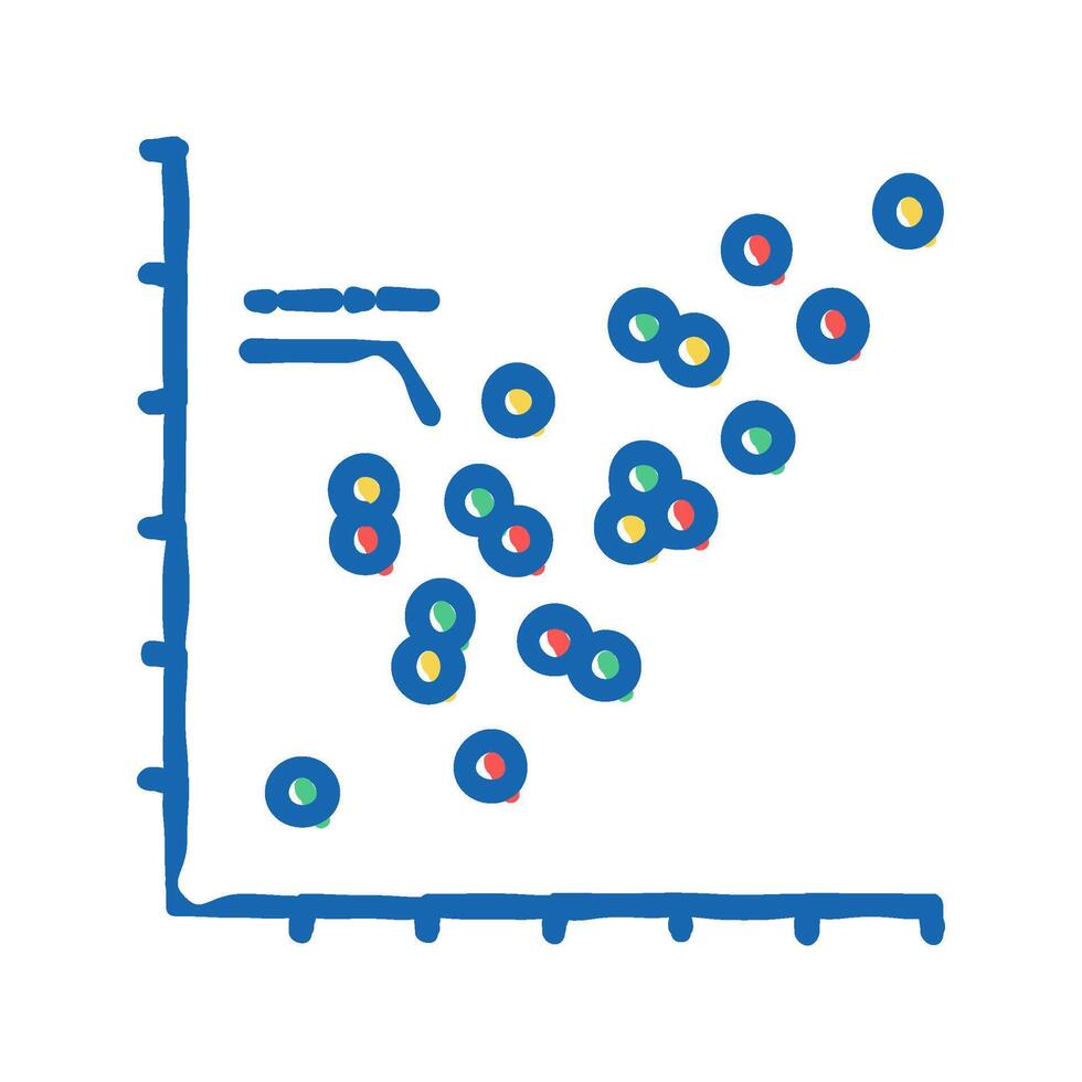 scatter plots icon doodle illustration vector