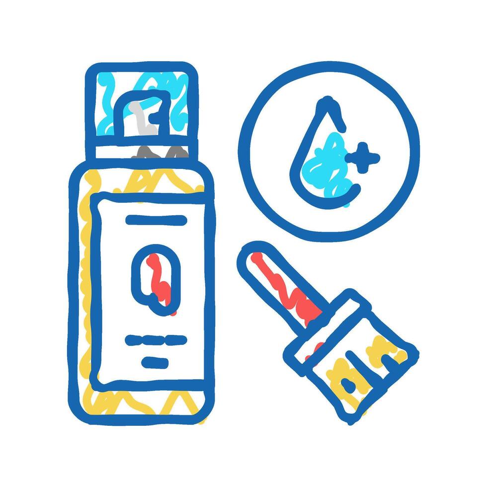 clear coating icon doodle illustration vector