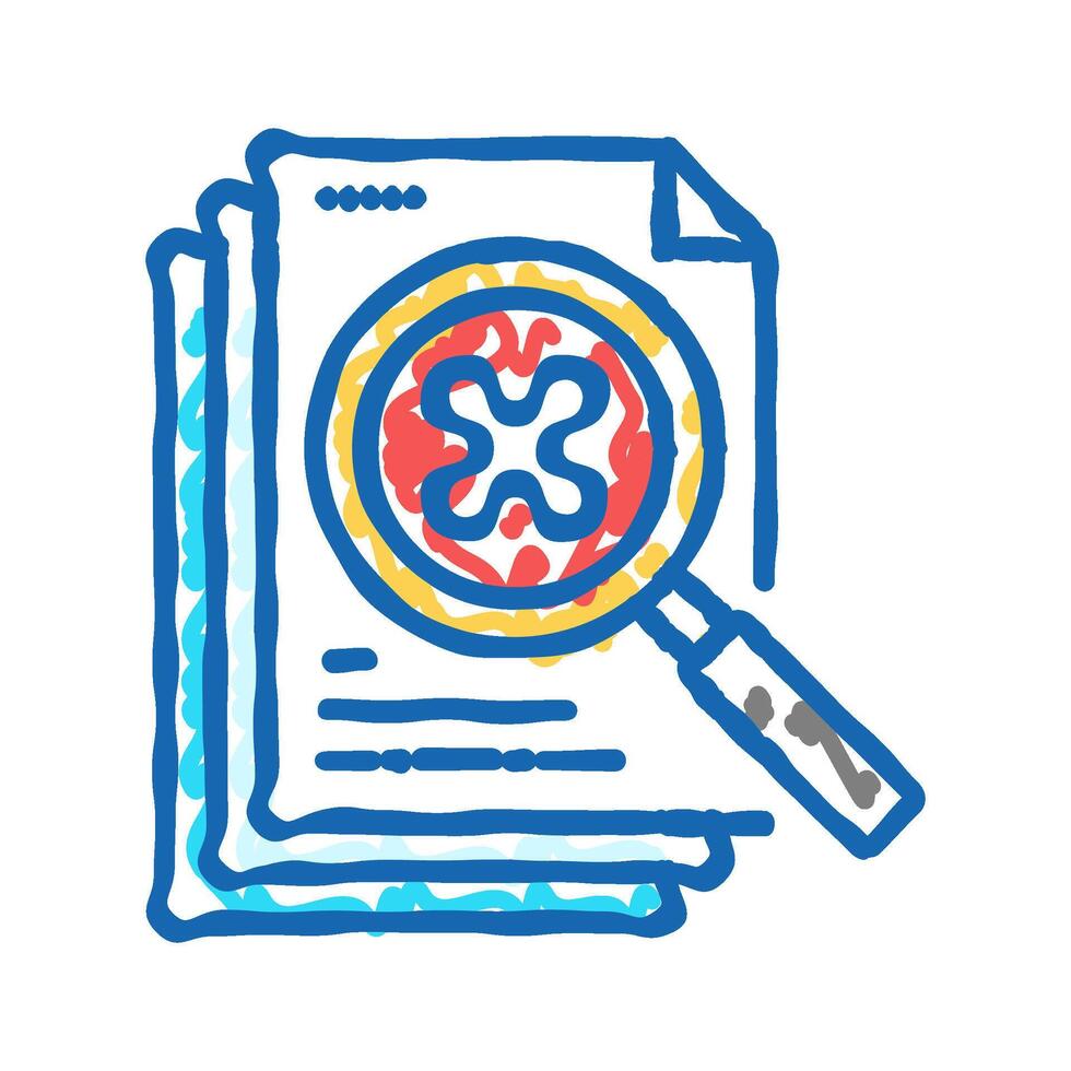 audit refuse icon doodle illustration vector
