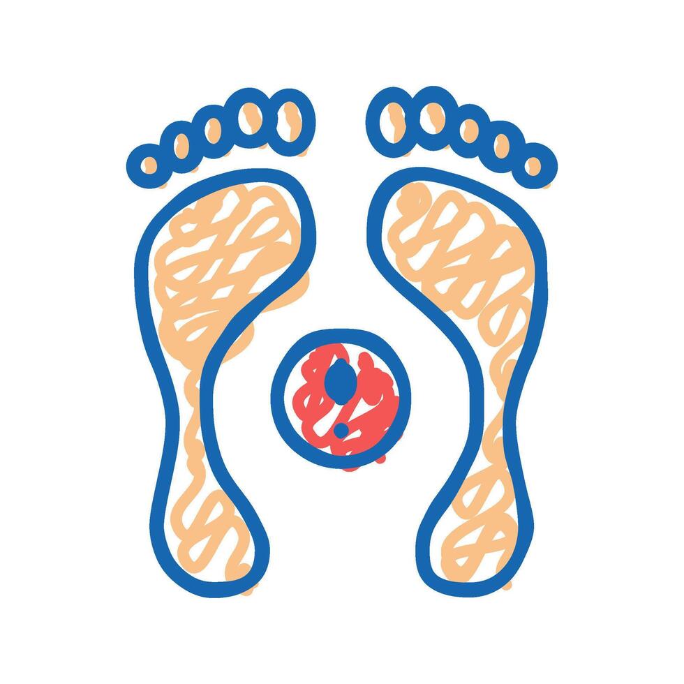 postural deformity feet icon doodle illustration vector