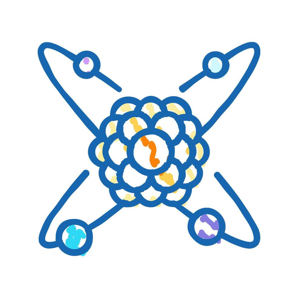 cell molecular structure icon doodle illustration vector