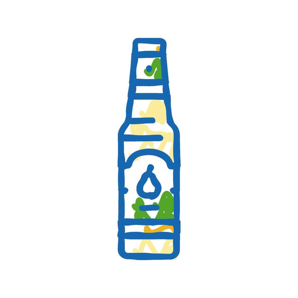 cider pear icon doodle illustration vector
