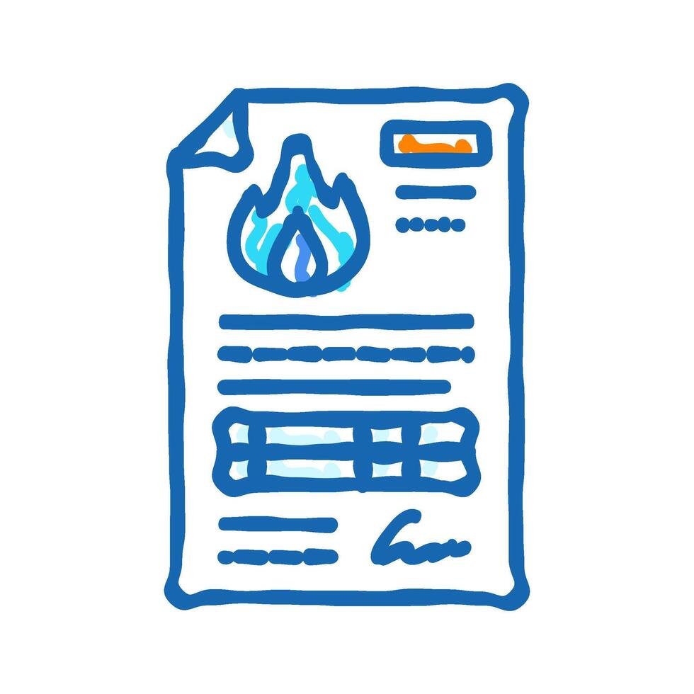 contract gas service icon doodle illustration vector