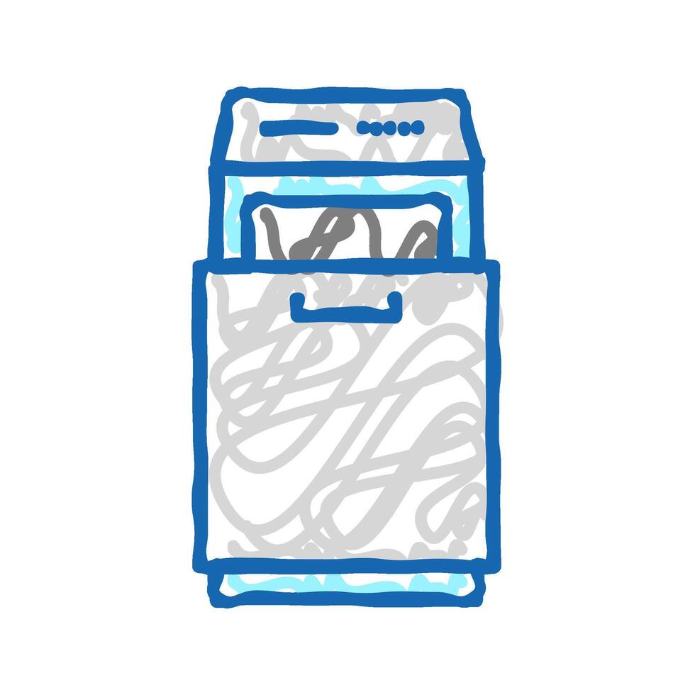trash compactor icon doodle illustration vector