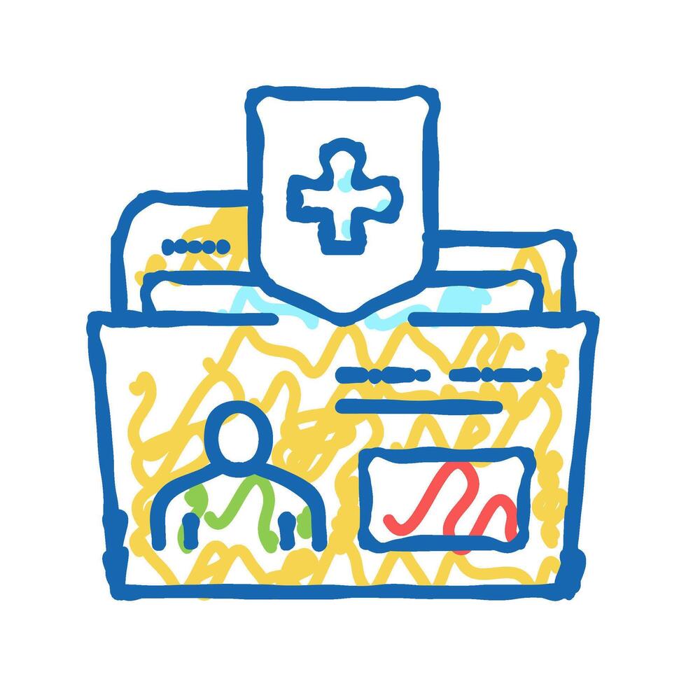 maintaining health icon doodle illustration vector