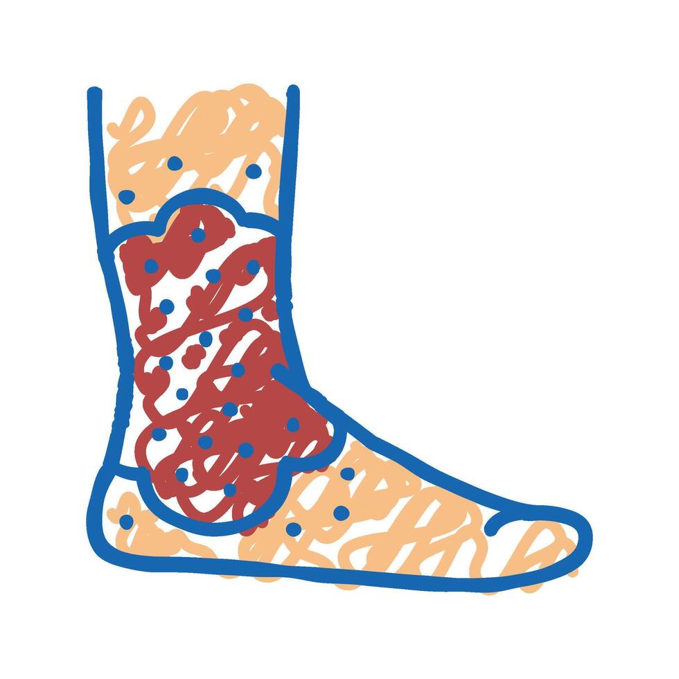 stasis dermatitis icon doodle illustration vector