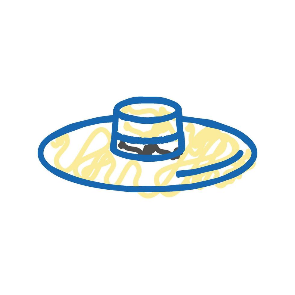 chupalla hat cap icon doodle illustration vector