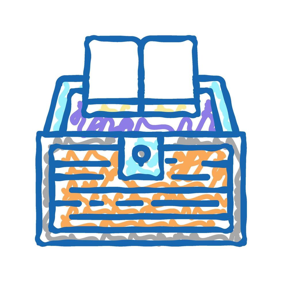 book educate knowledge icon doodle illustration vector