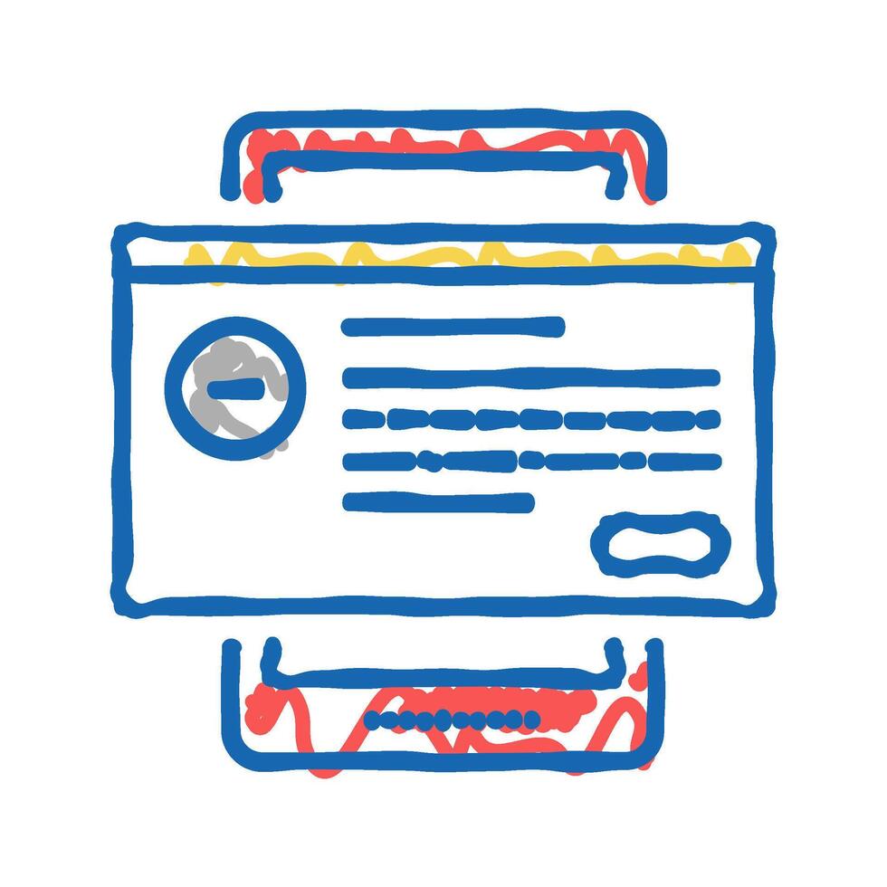 error tablet app icon doodle illustration vector