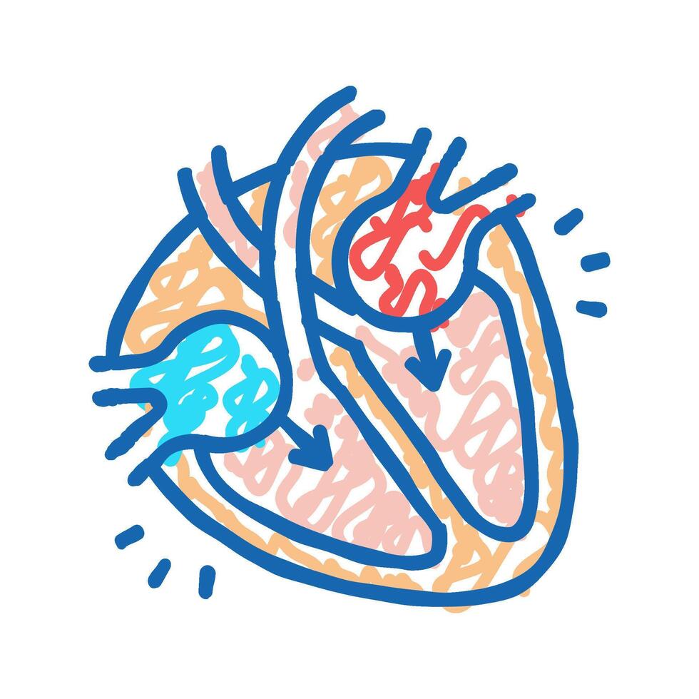 diastole disease icon doodle illustration vector