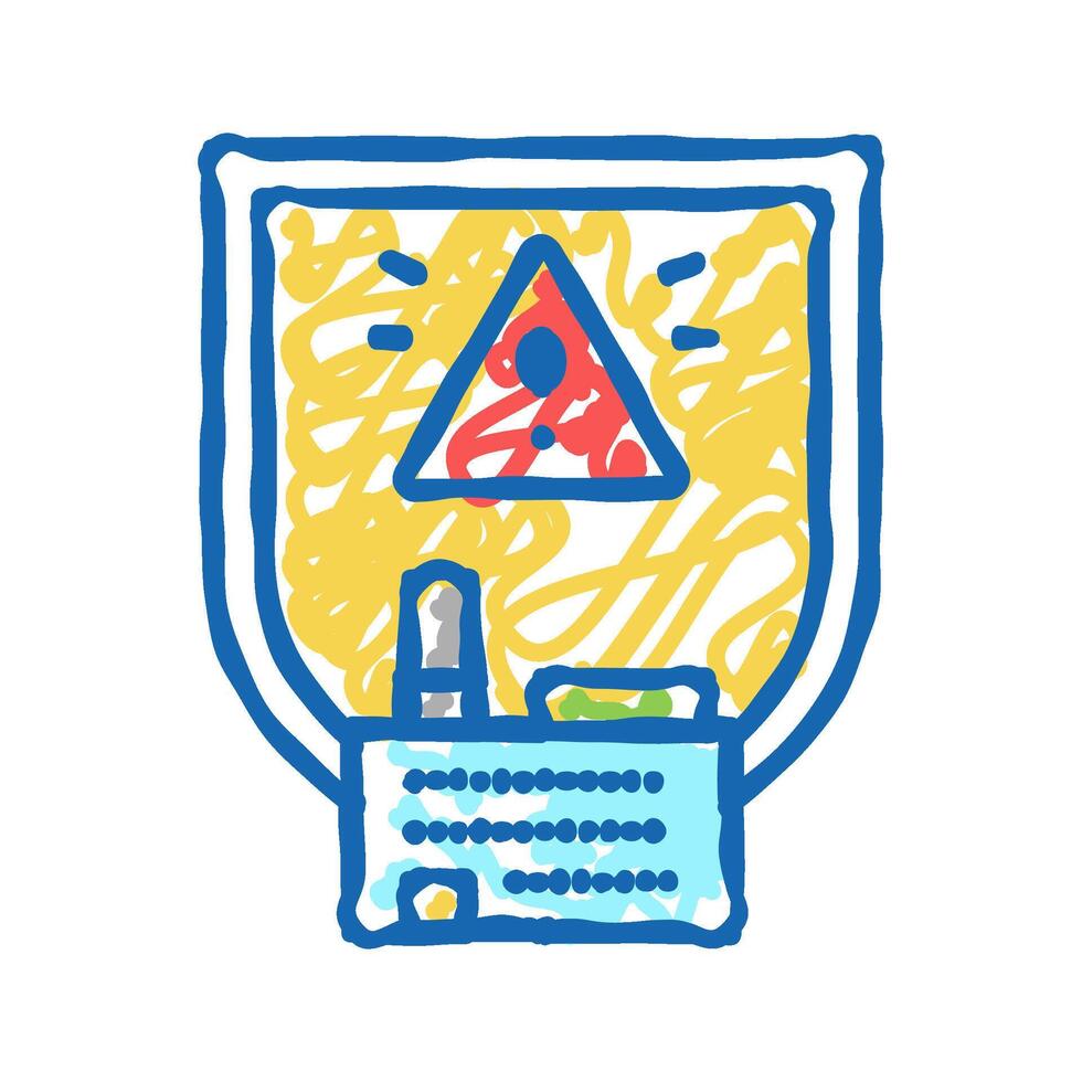special hazardous environments icon doodle illustration vector