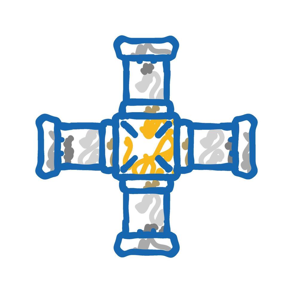 engineering pipeline icon doodle illustration vector