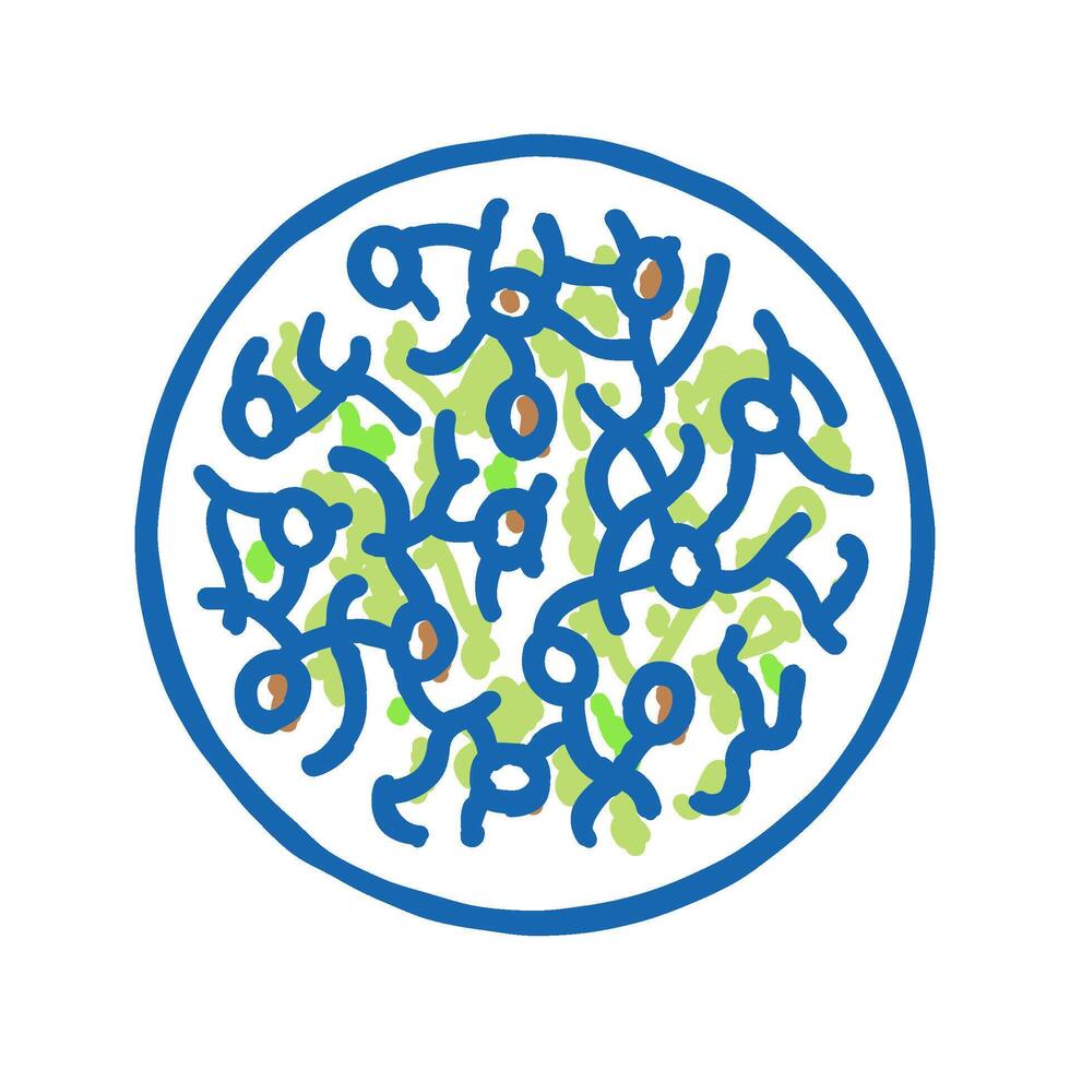 sprouted grains raw foodist icon doodle illustration vector
