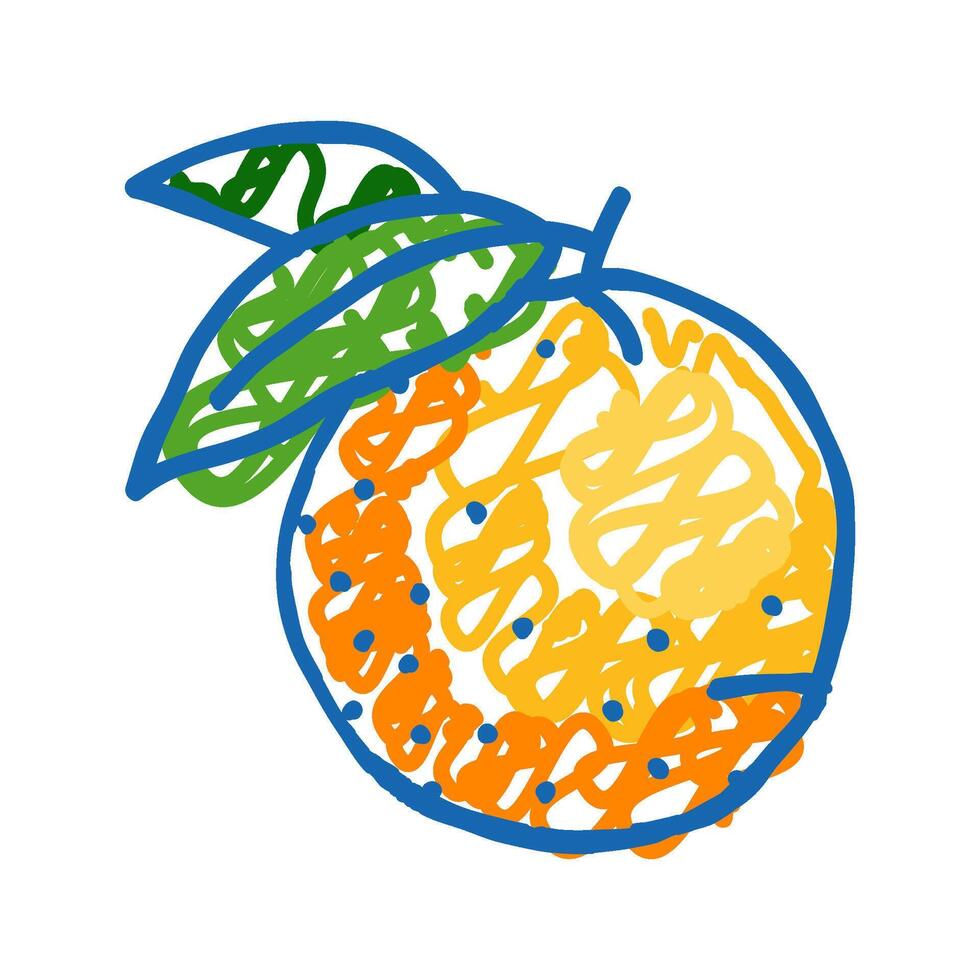 orange leaf green icon doodle illustration vector