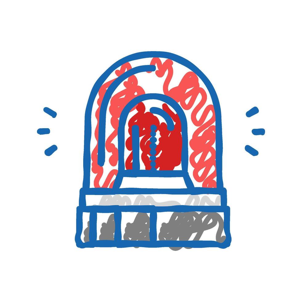 alarm alert icon doodle illustration vector