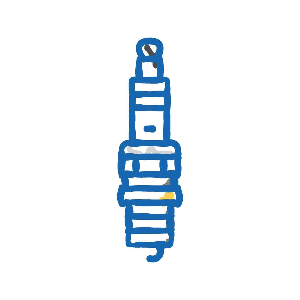 spark plug car mechanic icon doodle illustration vector