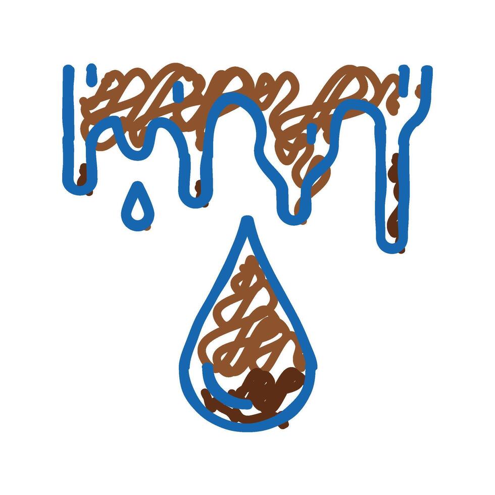 drop chocolate icon doodle illustration vector