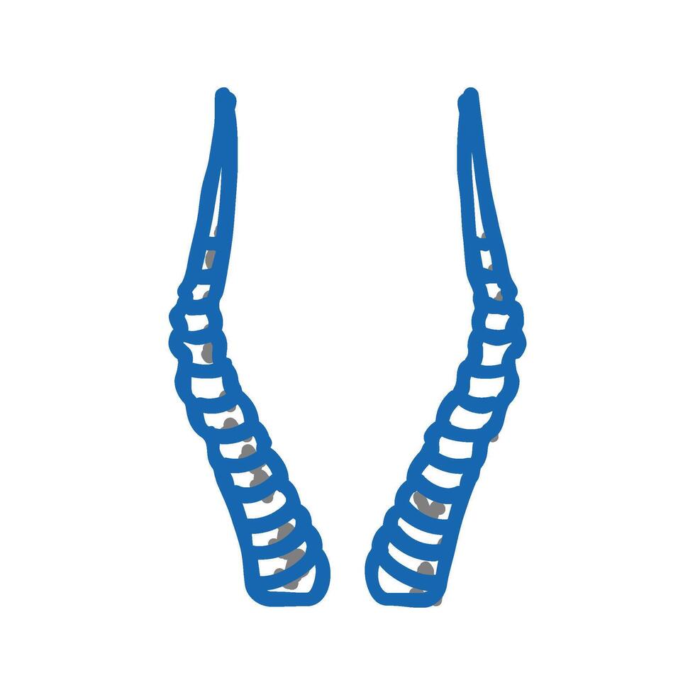 antelope horn animal icon doodle illustration vector