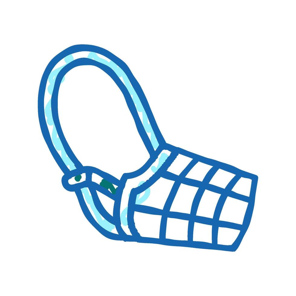 dog muzzle color icon flat illustration vector