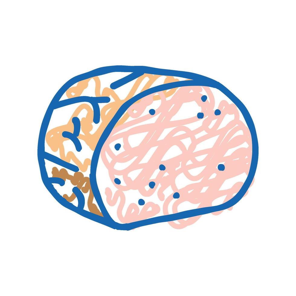 ham beef icon doodle illustration vector