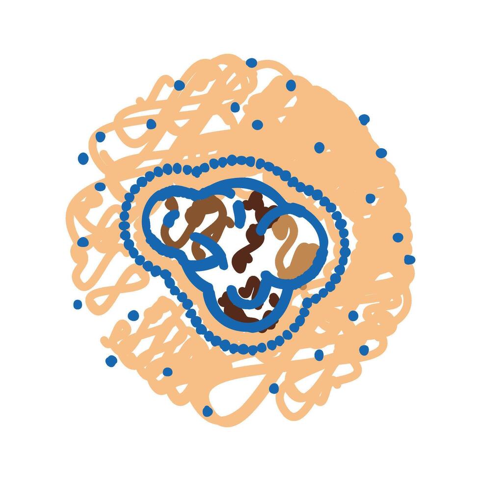 changing size chape color mole melanoma icon doodle illustration vector