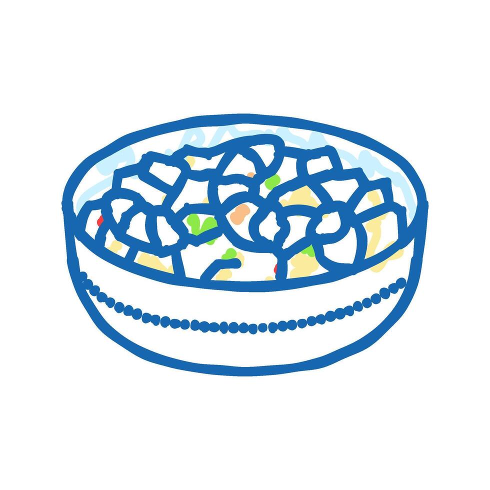 ceviche mexican cuisine icon doodle illustration vector