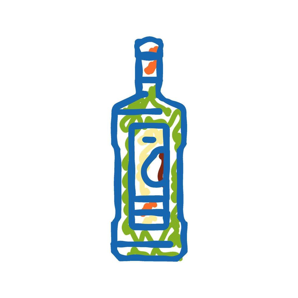 oil avocado icon doodle illustration vector
