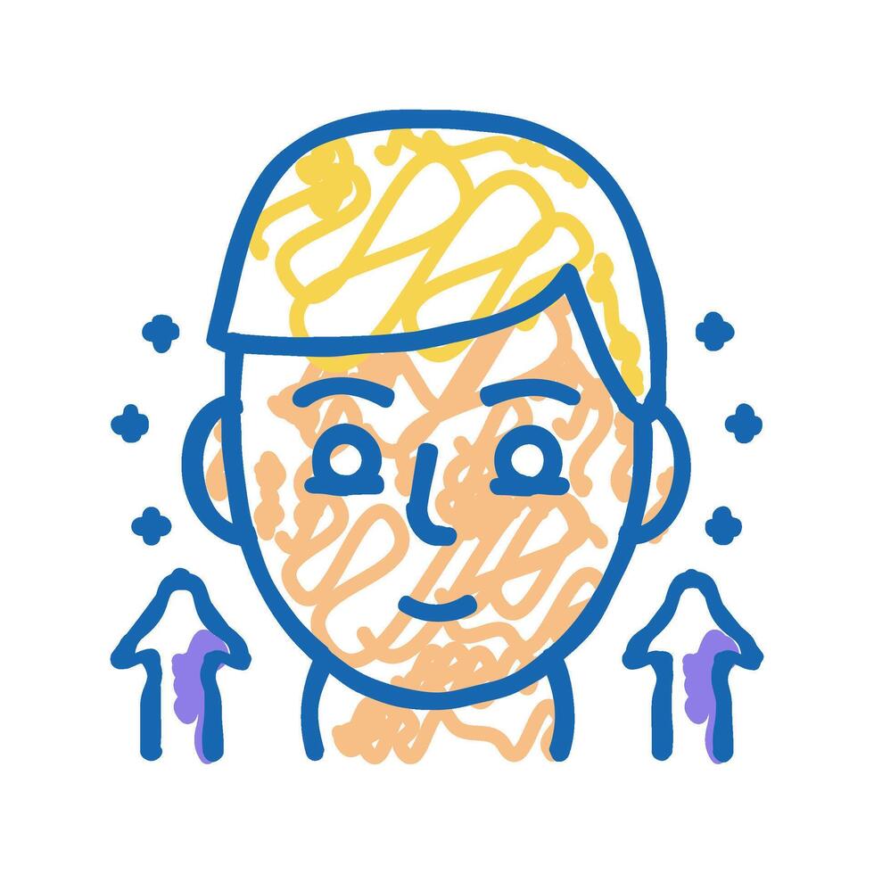 hypothyroidism endocrinology icon doodle illustration vector