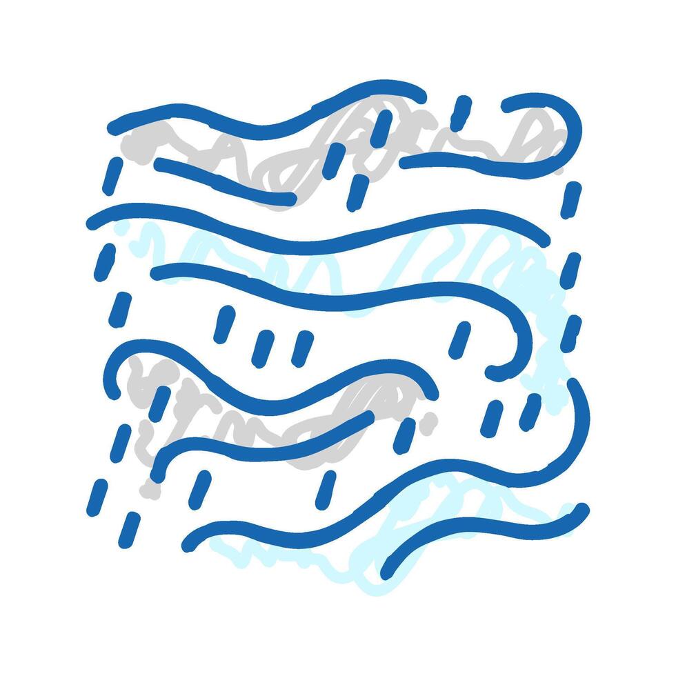 rain and wind hurricane disaster icon doodle illustration vector
