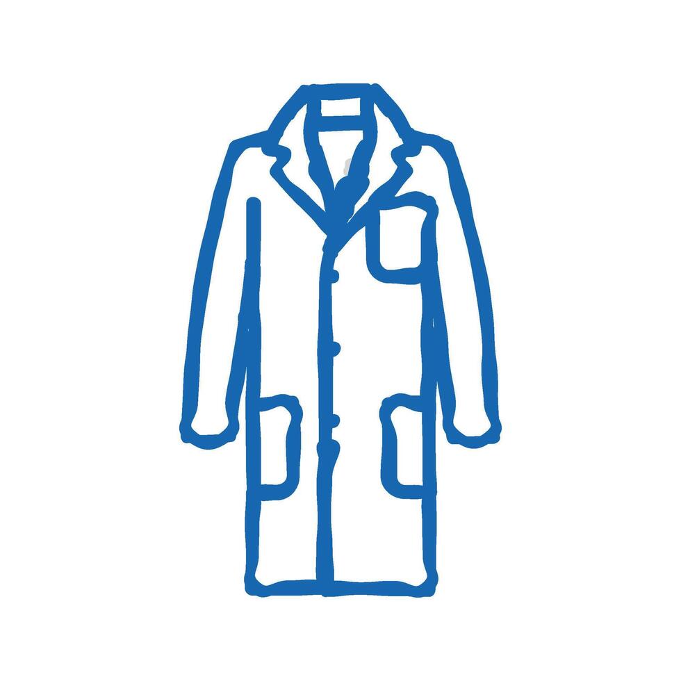 lab outerwear male icon doodle illustration vector