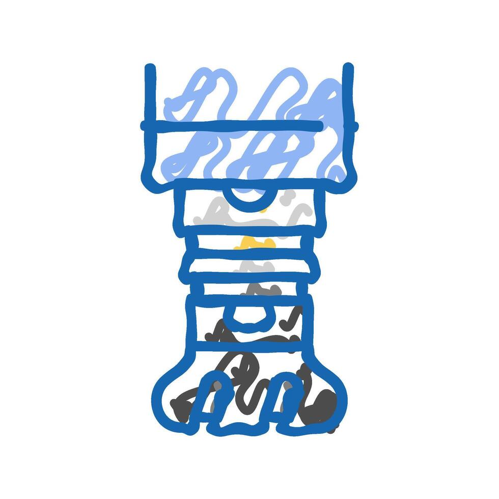 machine tooling mechanical engineer icon doodle illustration vector