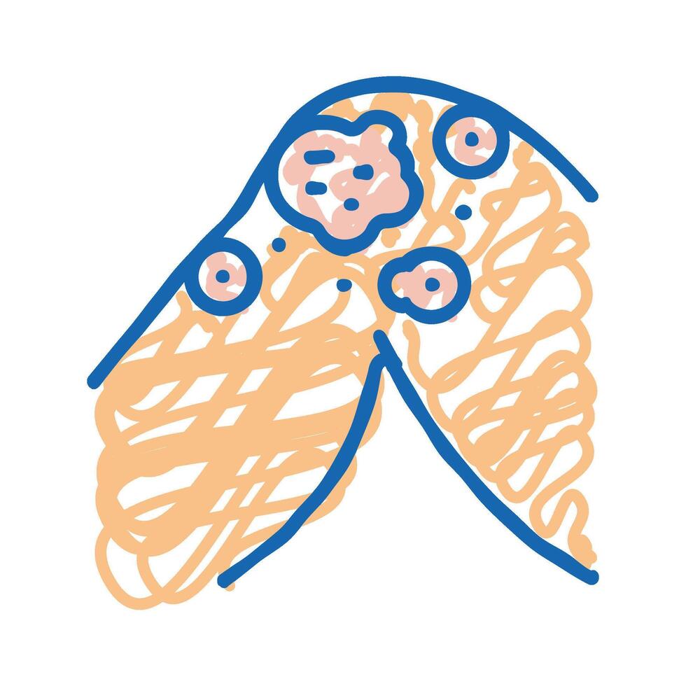 atopic dermatitis icon doodle illustration vector