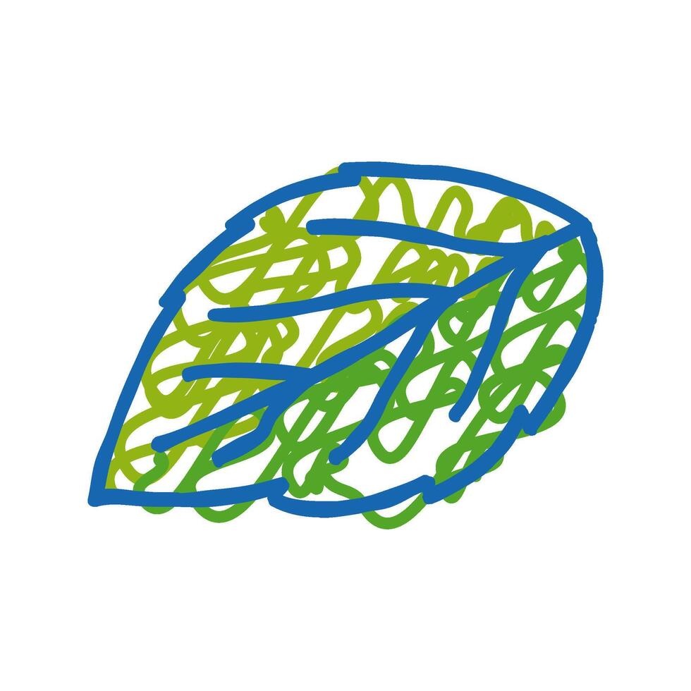 leaf raspberry green icon doodle illustration vector