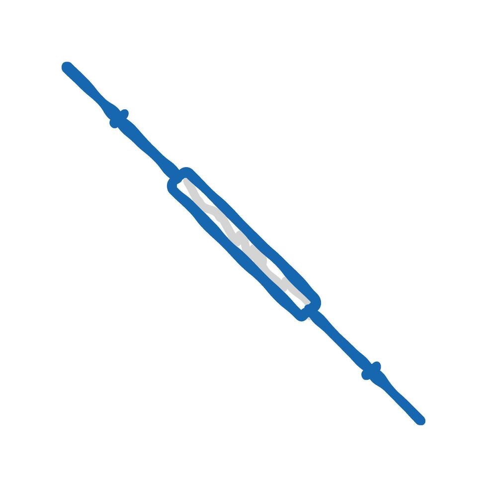 barbell fitness sport icon doodle illustration vector