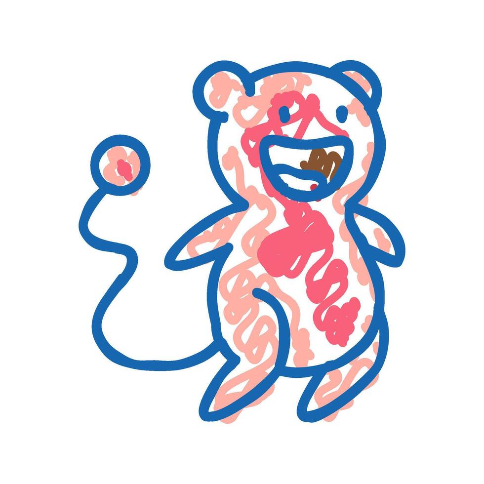 cute monster funny icon doodle illustration vector
