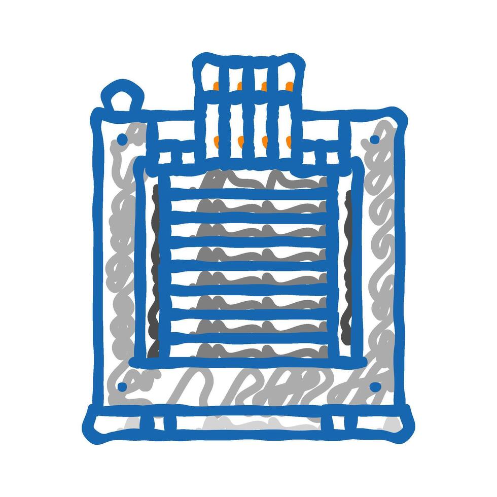 transformer electronic component icon doodle illustration vector