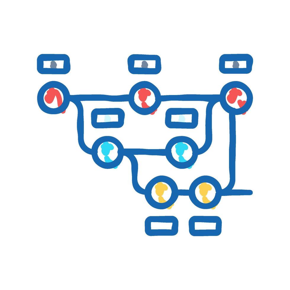 version control software icon doodle illustration vector