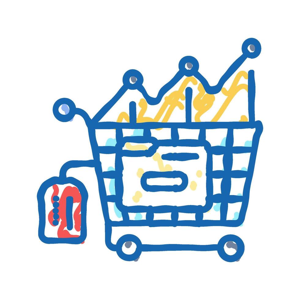 data analysis technical sales engineer icon doodle illustration vector