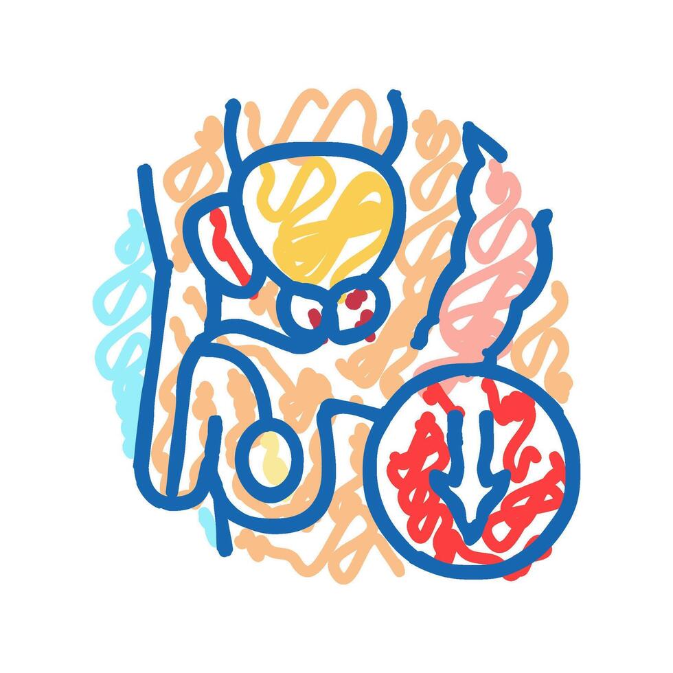 erectile dysfunction urology icon doodle illustration vector