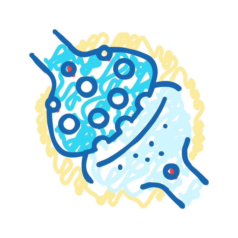 the mechanism of anesthesia mystery icon doodle illustration vector