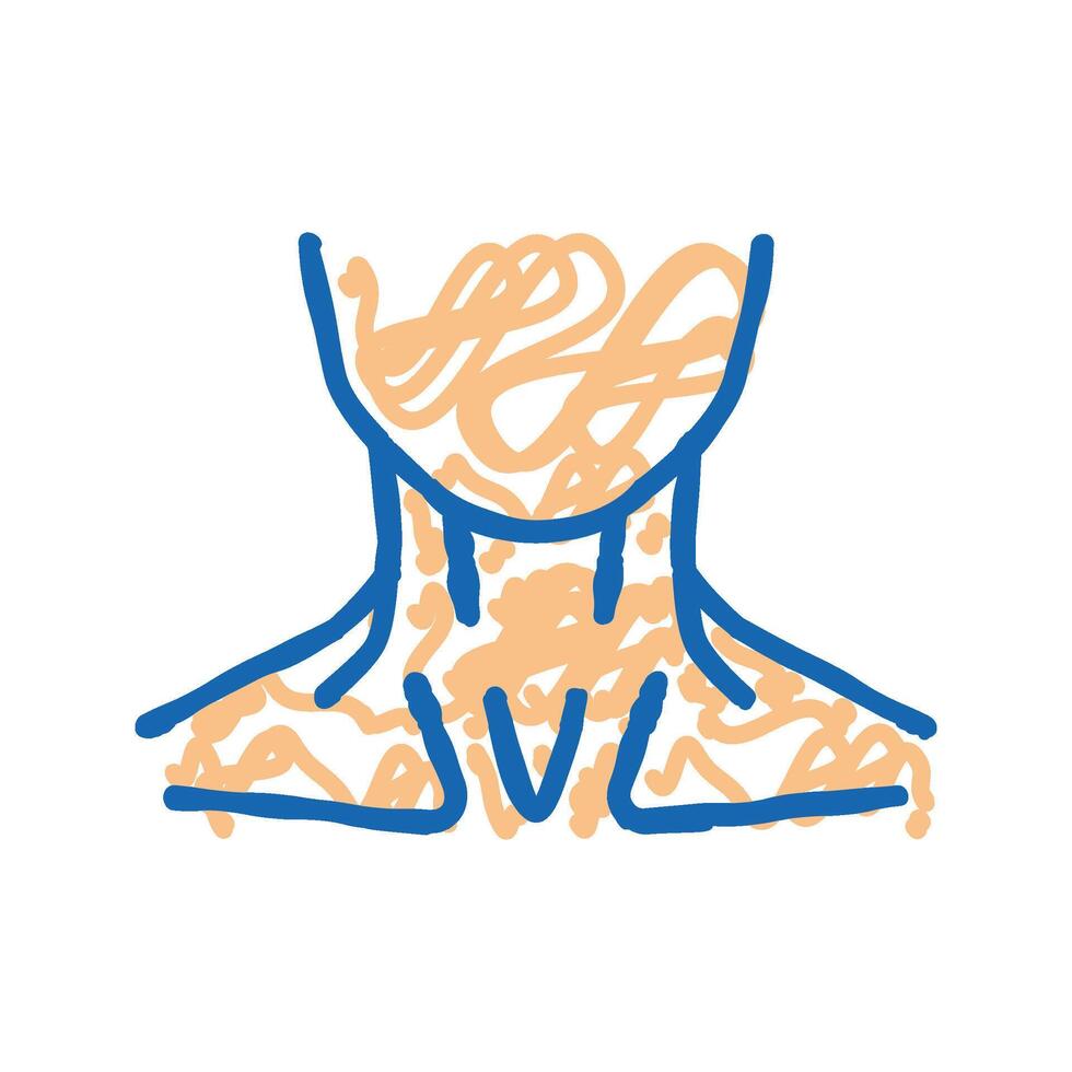 neck human body icon doodle illustration vector