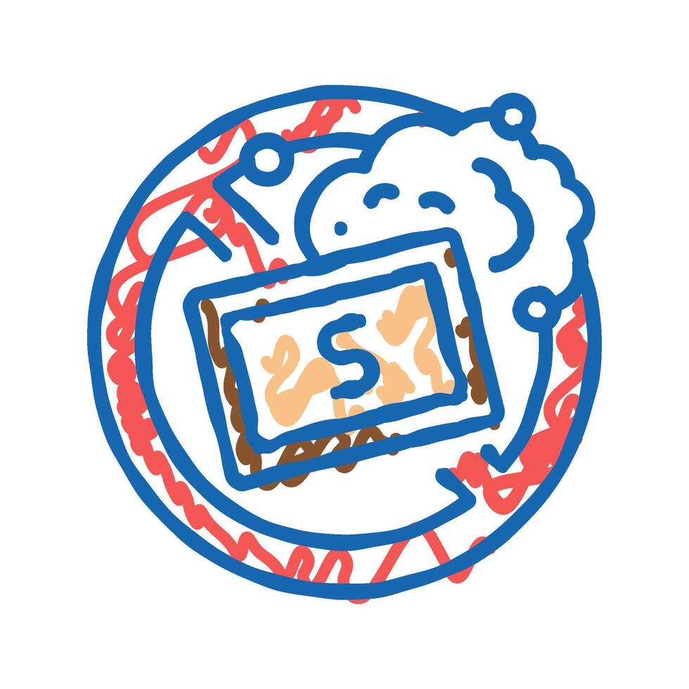 harsh soap icon doodle illustration vector