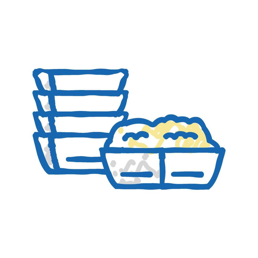 dip fondue icon doodle illustration vector