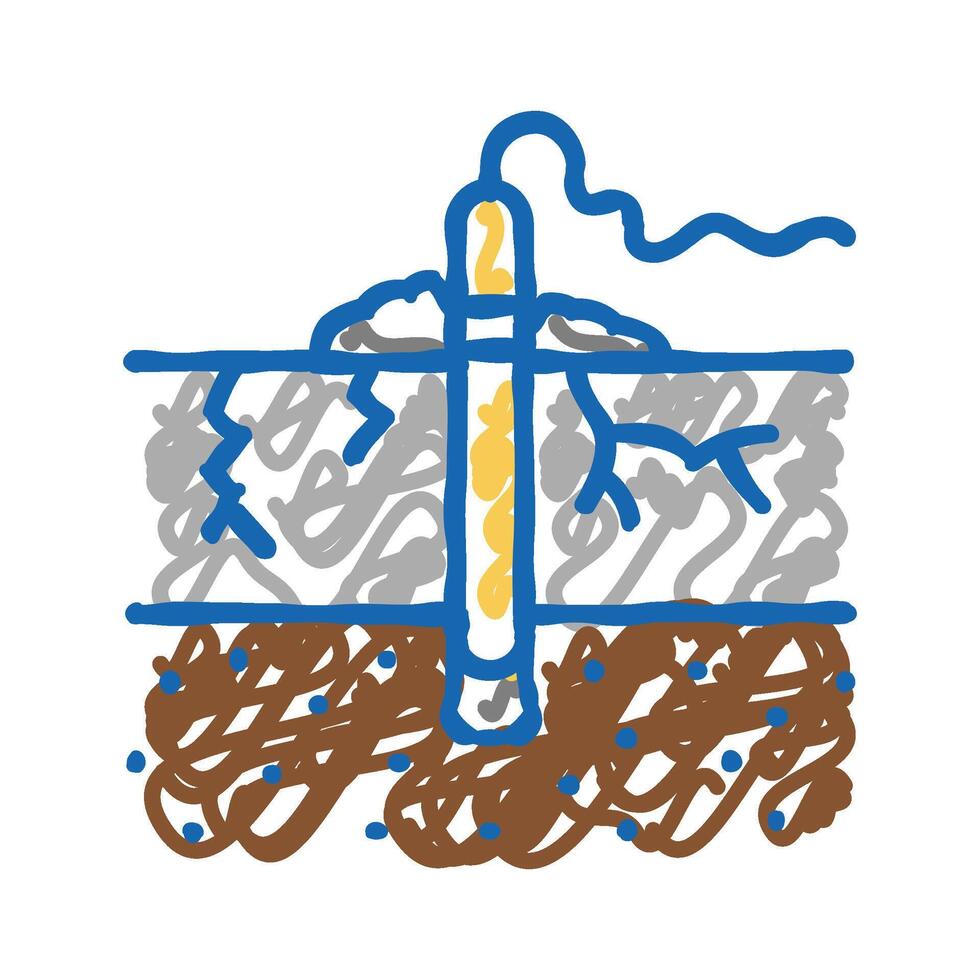 rock blasting mining icon doodle illustration vector