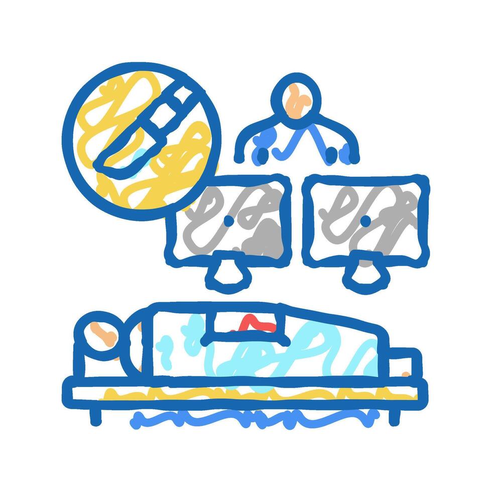 long distance surgery icon doodle illustration vector