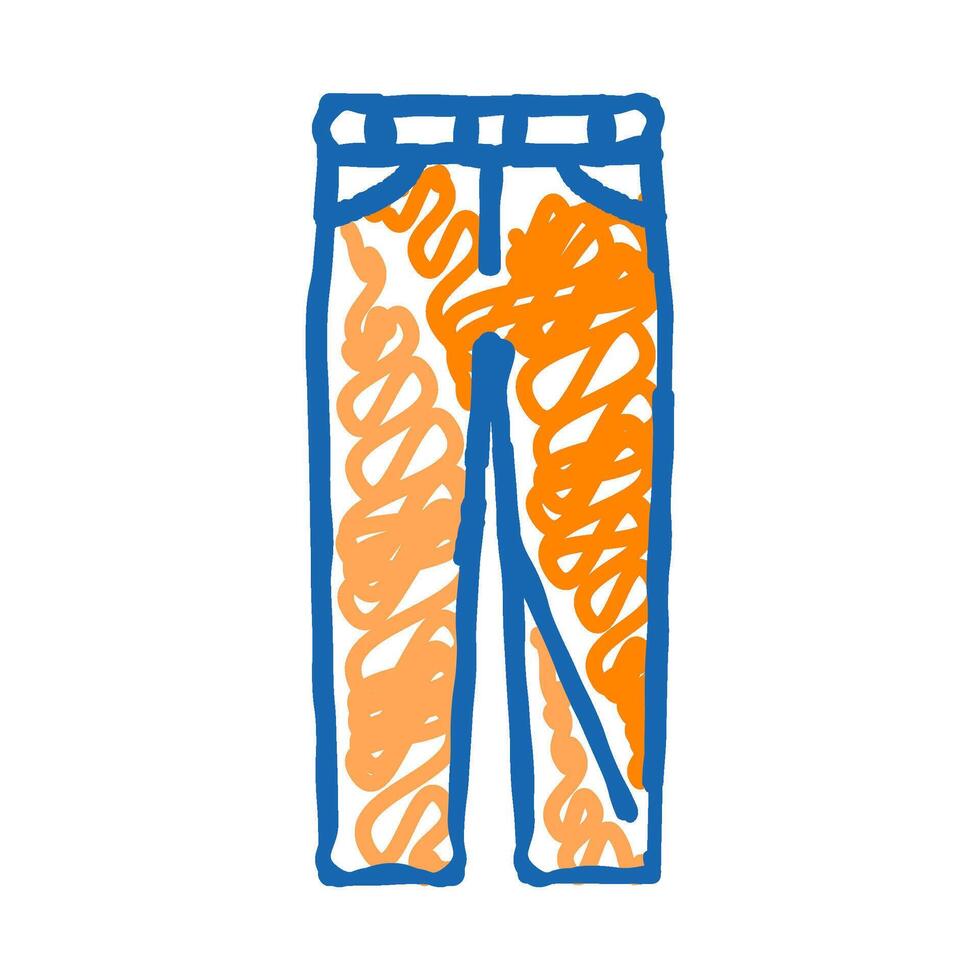 chino pants clothes icon doodle illustration vector